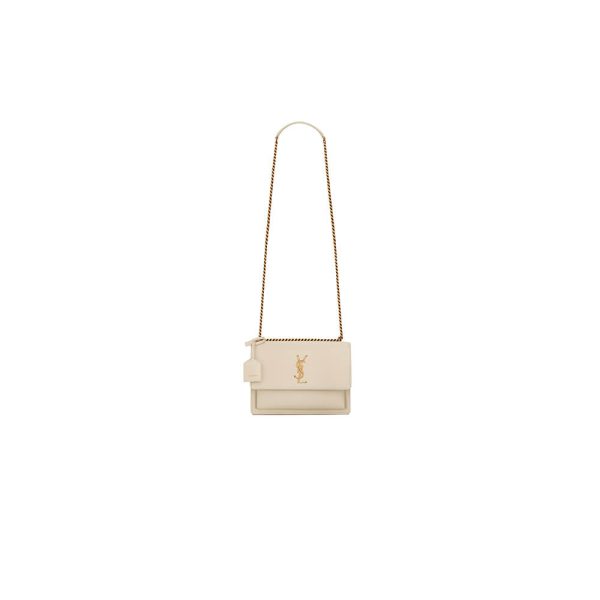 SUNSET MEDIUM CHAIN BAG IN SMOOTH LEATHER