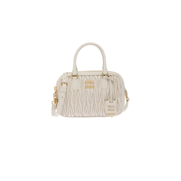 Matelasse nappa leather top-handle bag