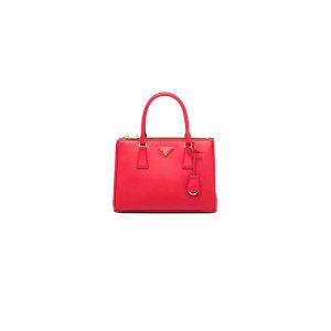 Pra*a men saffiano leather backpack