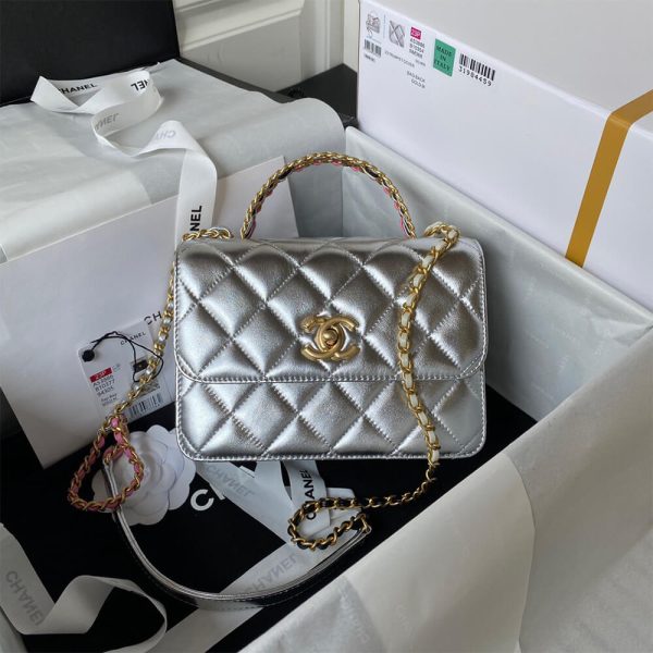 MINI FLAP BAG WITH TOP HANDLE