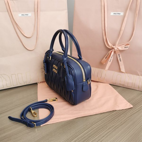 Matelasse nappa leather top-handle bag
