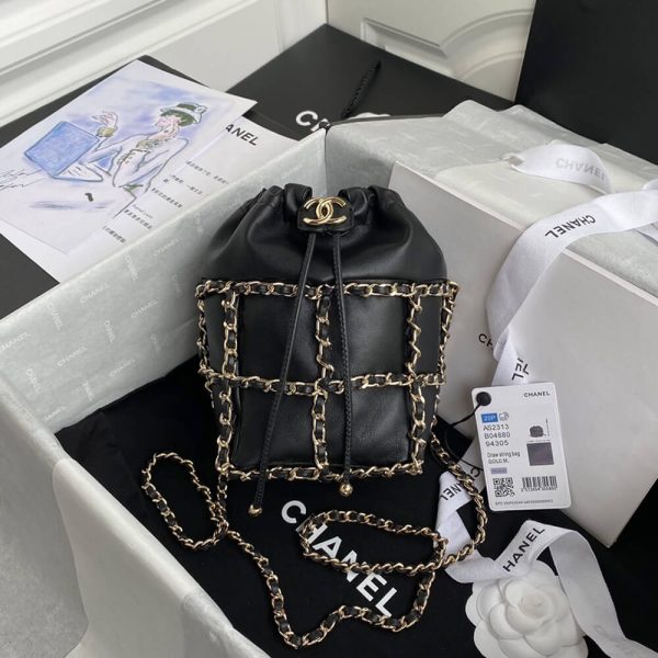 Ch*el small drawstring bag