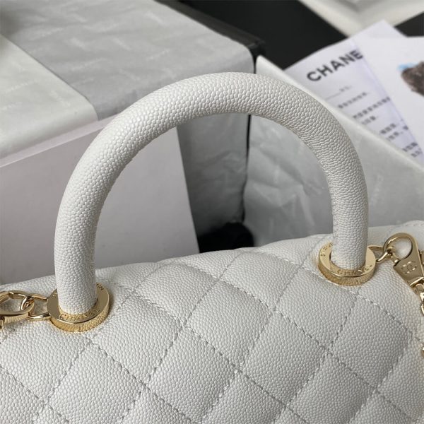Ch*el coco handle bag small