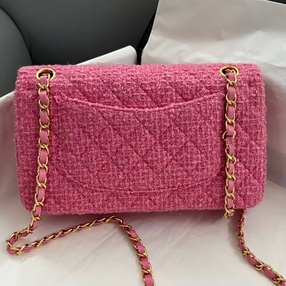 Ch*el tweed medium classic flap bag