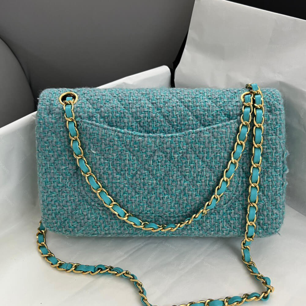 Ch*el tweed medium classic flap bag