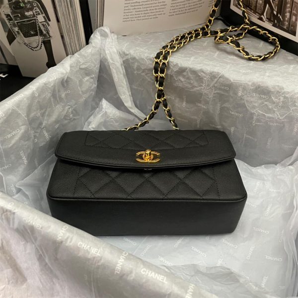 Ch*el vintage small diana flap bag
