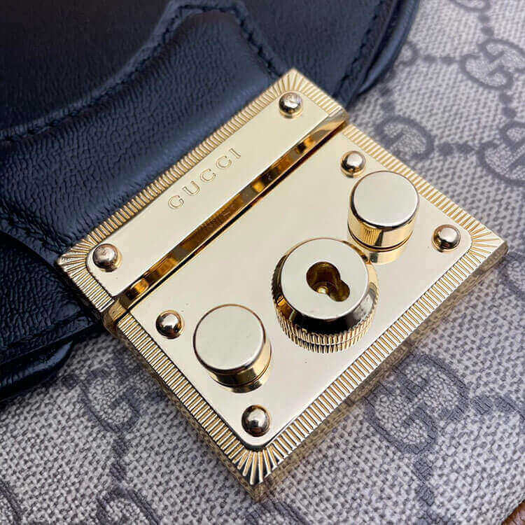 G*u*i padlock small shoulder bag