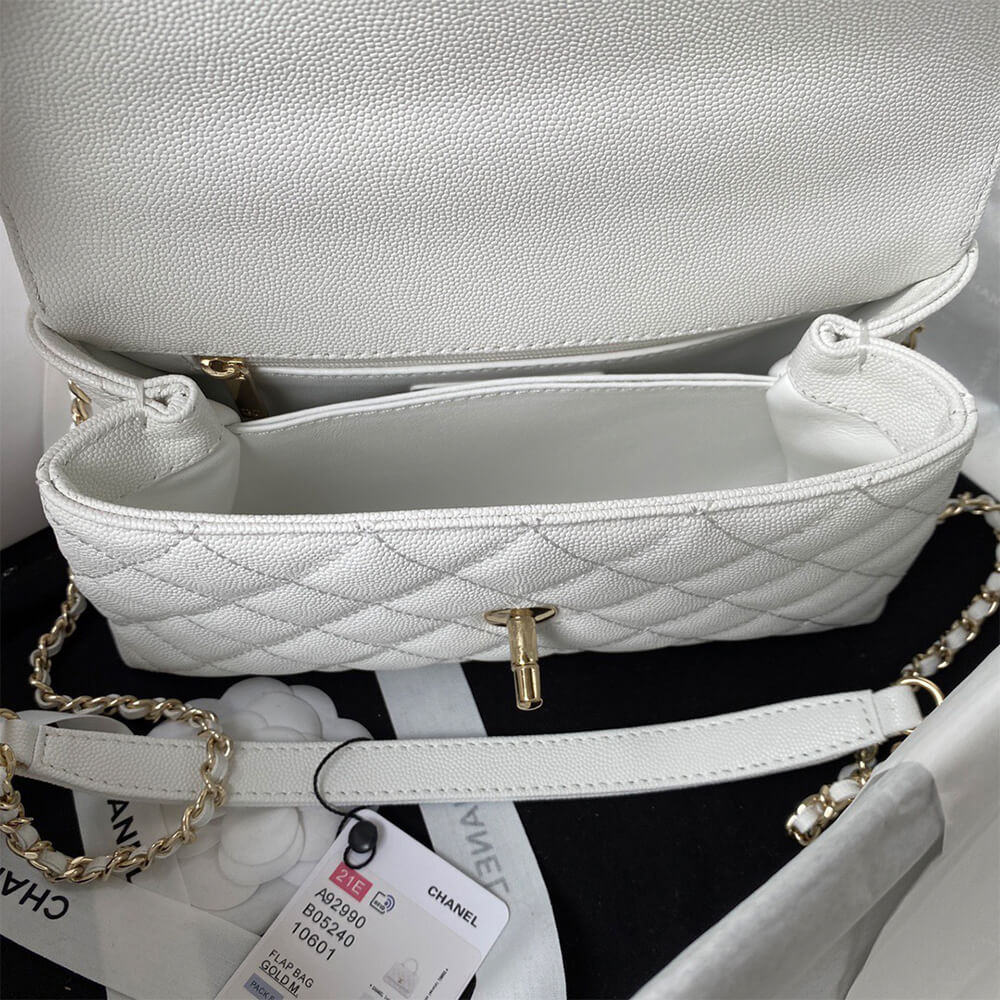 Ch*el coco handle bag small